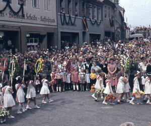 Zug auf der unteren Bautzner Straße, um 1950