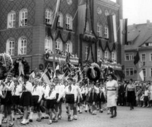 Auf dem Marktplatz, um 1970